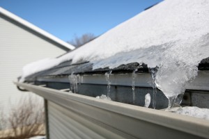 ice buildup in your gutters